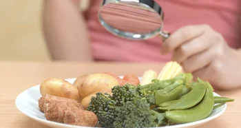 тарелка с овощами